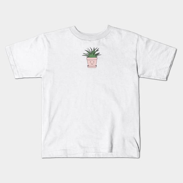 Cute smiling plant Kids T-Shirt by bigmomentsdesign